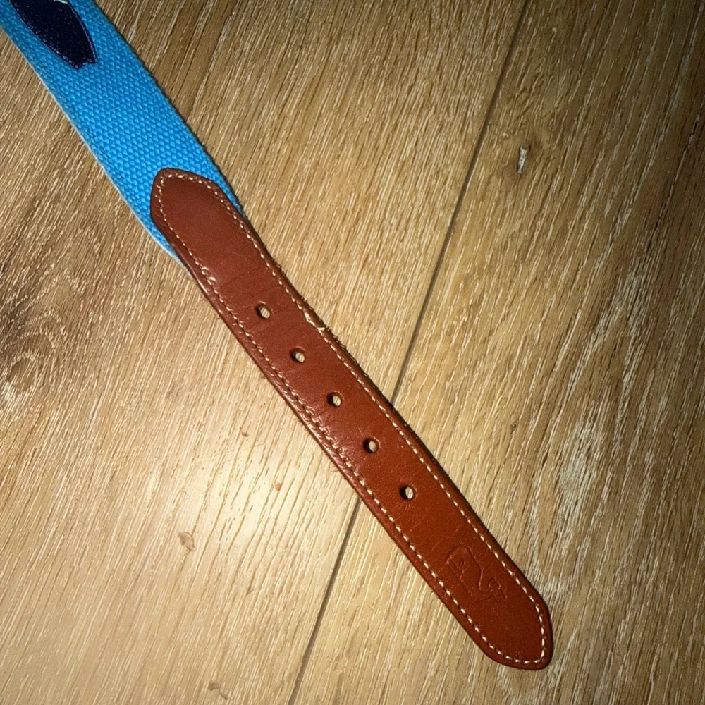 Vineyard Vines Preppy Men’s Canvas and Leather Belt Golf Surfboard size 28‎